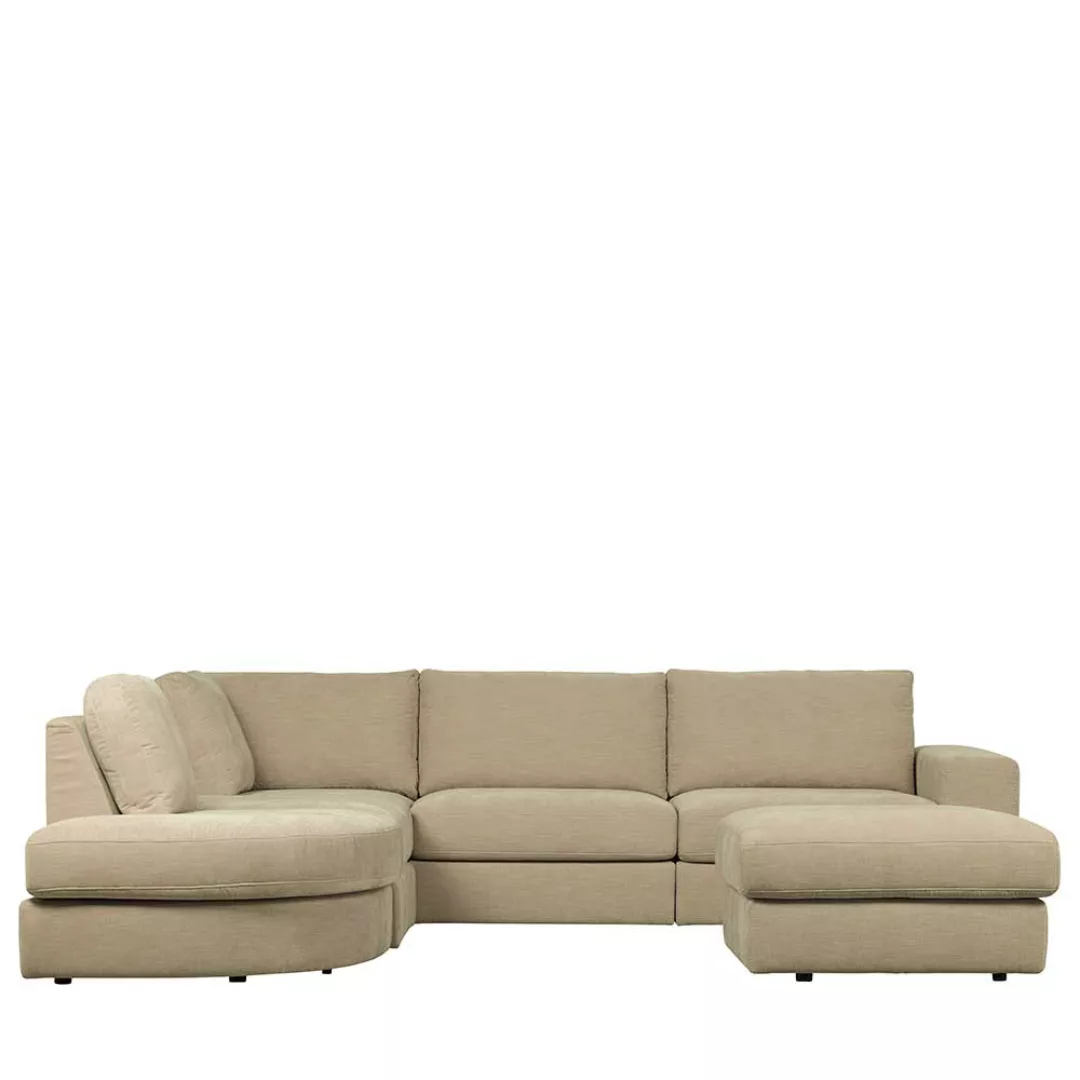 Beige Sofa Kombination mit fünf Sitzplätzen 391 cm breit günstig online kaufen