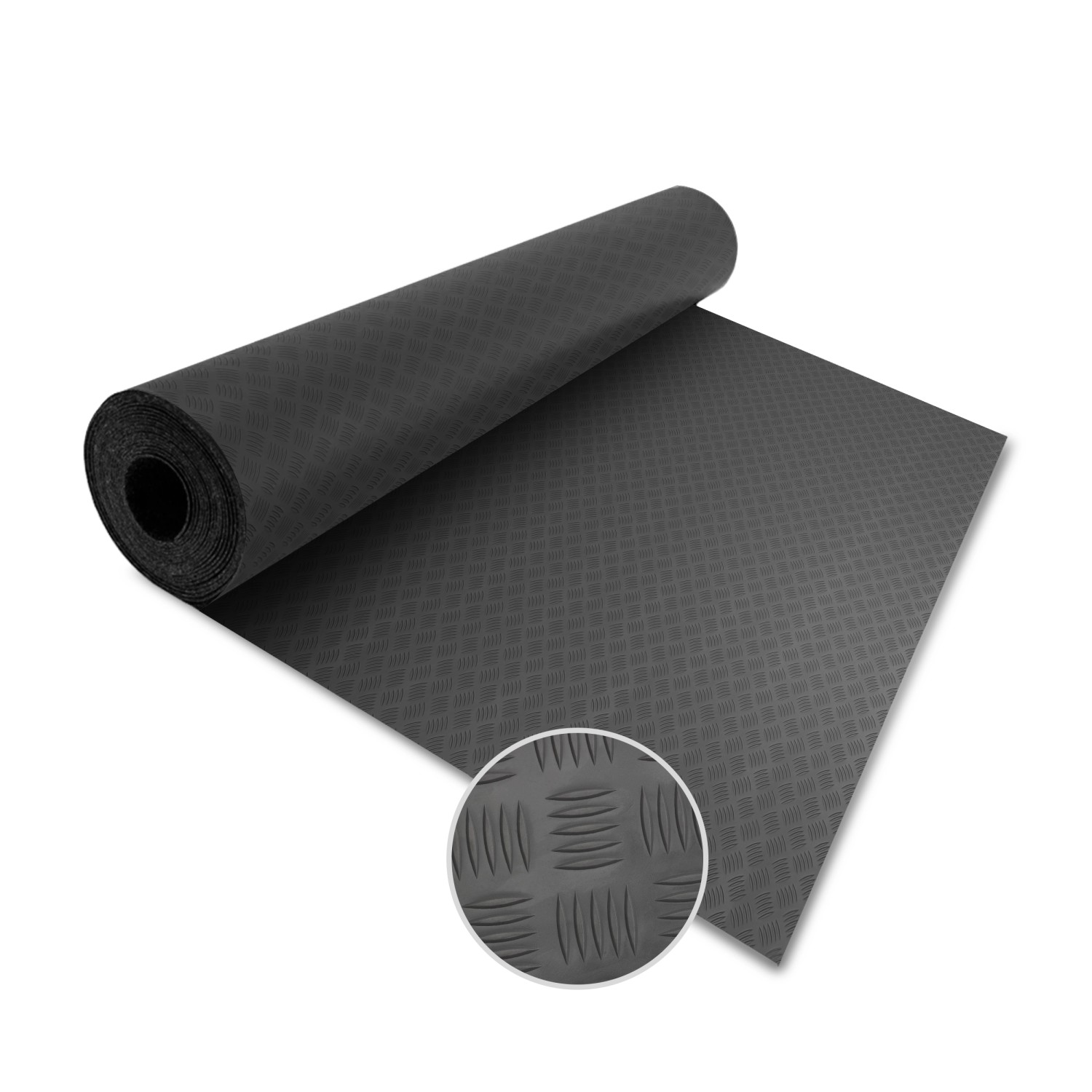 KARAT PVC-Bodenbelag Meterware Diamond Cut 2 mm Stärke Dunkelgrau 120 x 200 günstig online kaufen