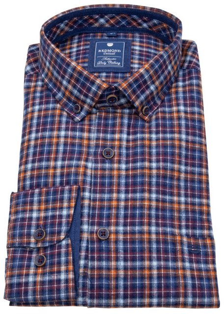 Redmond Karohemd Button-Down-Kragen günstig online kaufen