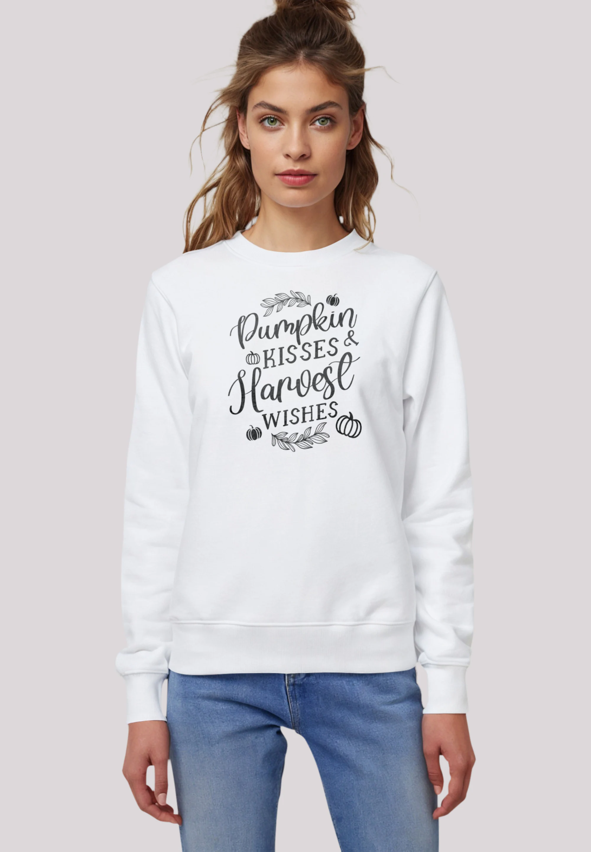 F4NT4STIC Sweatshirt "Pumpkin kisses Harves wishes", Premium Qualität günstig online kaufen