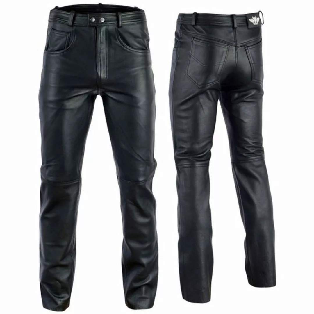 BULLDT Lederhose BLD871 Black Lederjeans Anilinleder Naturleder Schwarz günstig online kaufen