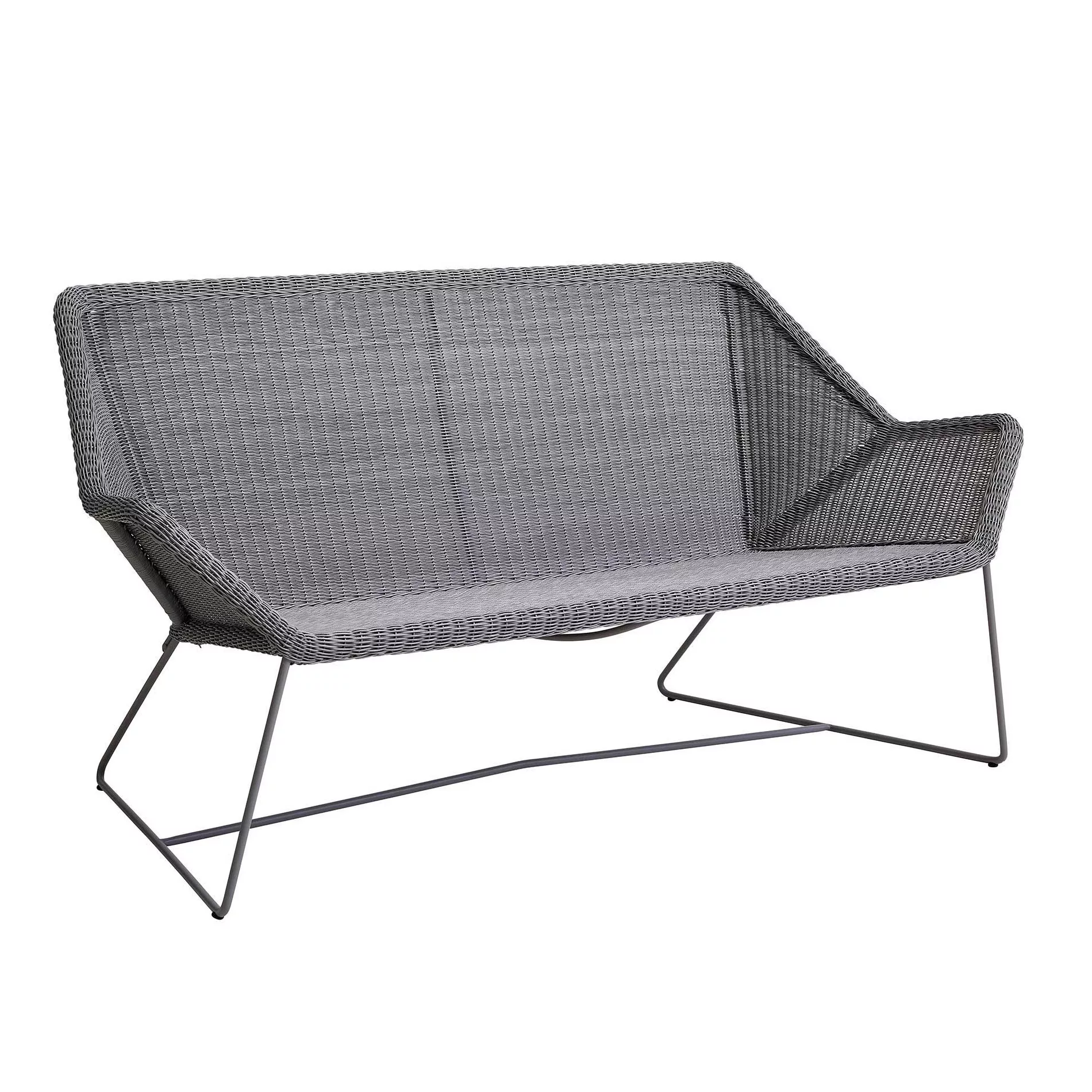 Cane-Line - Breeze 2-Sitzer Outdoor Lounge Sofa - hellgrau/Sitzfläche Cane- günstig online kaufen