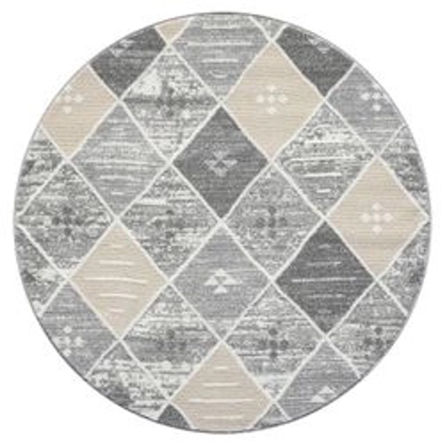 payé Teppich Esso 79 Hochflor Rund 200x200 cm Grau günstig online kaufen