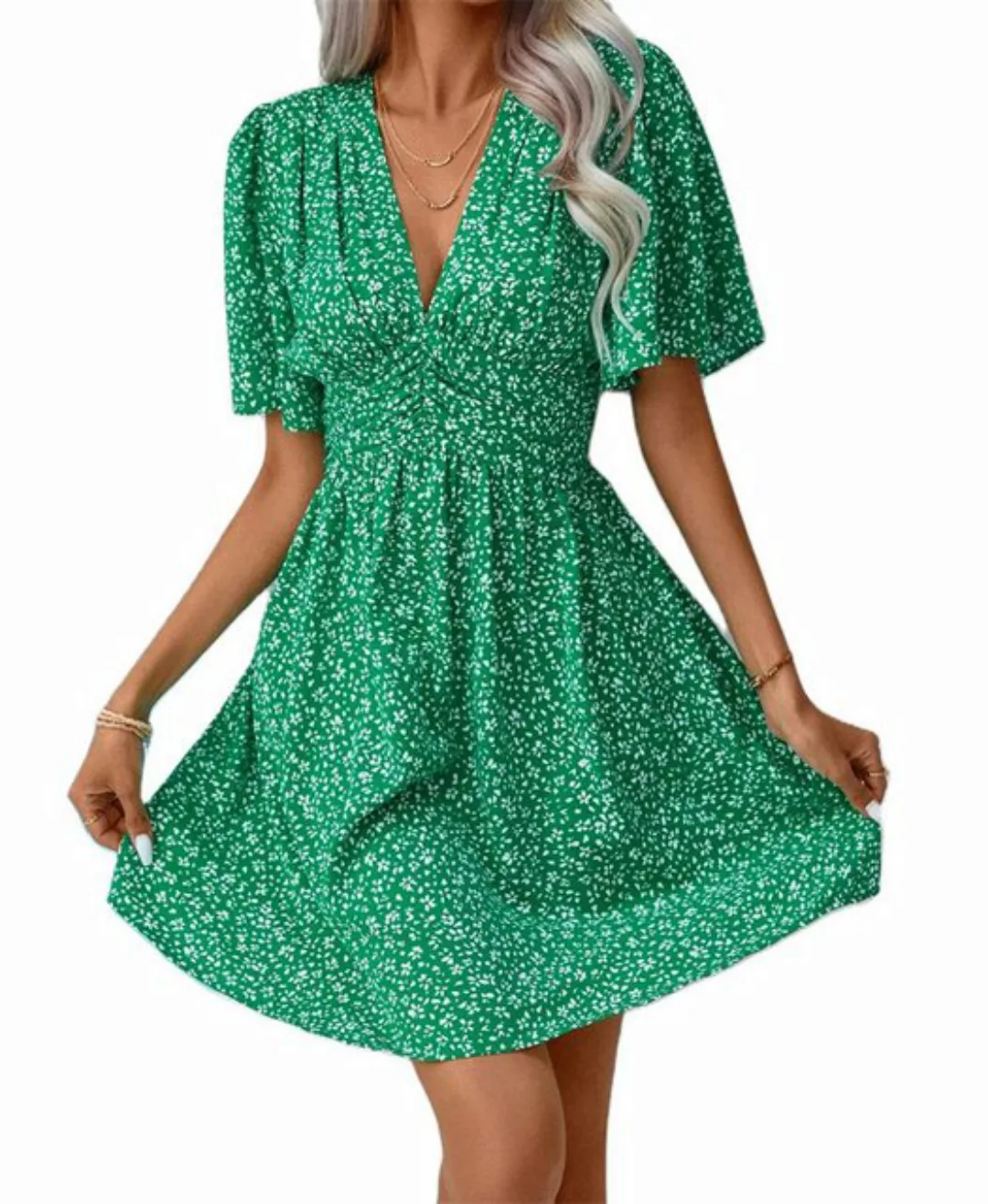 AFAZ New Trading UG Sommerkleid Sommerkleid für Damen mit V-Ausschnitt und günstig online kaufen