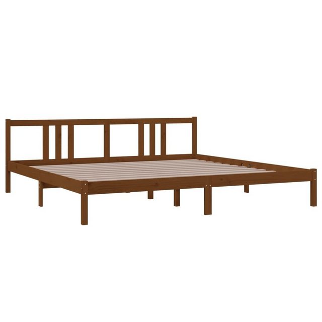 vidaXL Bettgestell Massivholzbett Honigbraun 200x200 cm Bett Bettgestell Do günstig online kaufen