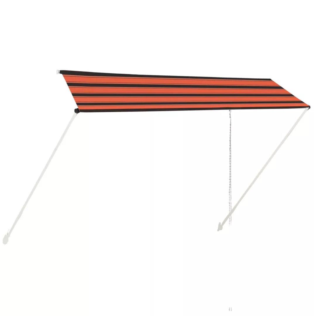 Einziehbare Markise 350×150 Cm Orange Und Braun günstig online kaufen