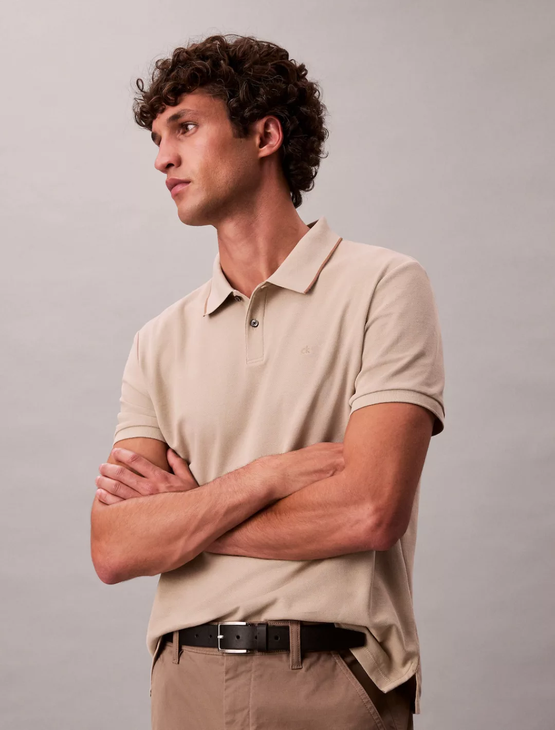 Calvin Klein Poloshirt "SS RFND PQ TPPD CLSS", Mit Rundhalsausschnitt günstig online kaufen