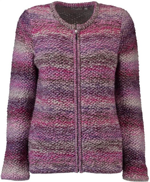 Rabe Strickjacke RABE Strickjacke in Weboptik-Qualität lila günstig online kaufen