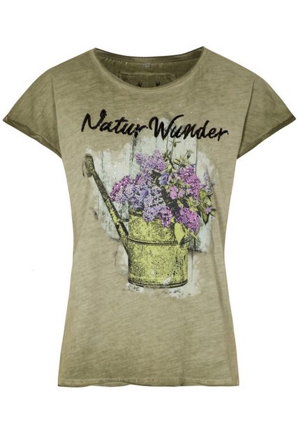 Hangowear Trachtenshirt Trachtenshirt Damen - NATURWUNDER - oliv light günstig online kaufen