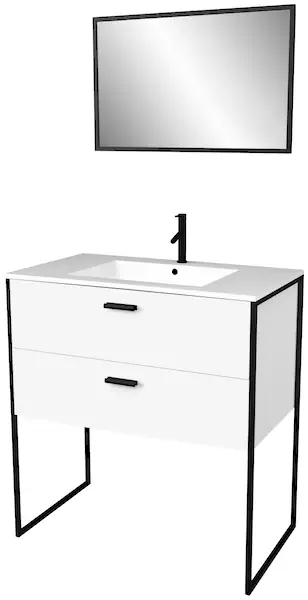 Marwell Badmöbel-Set "Factory", (Komplett-Set), Breite 80 cm, inkl. Spiegel günstig online kaufen