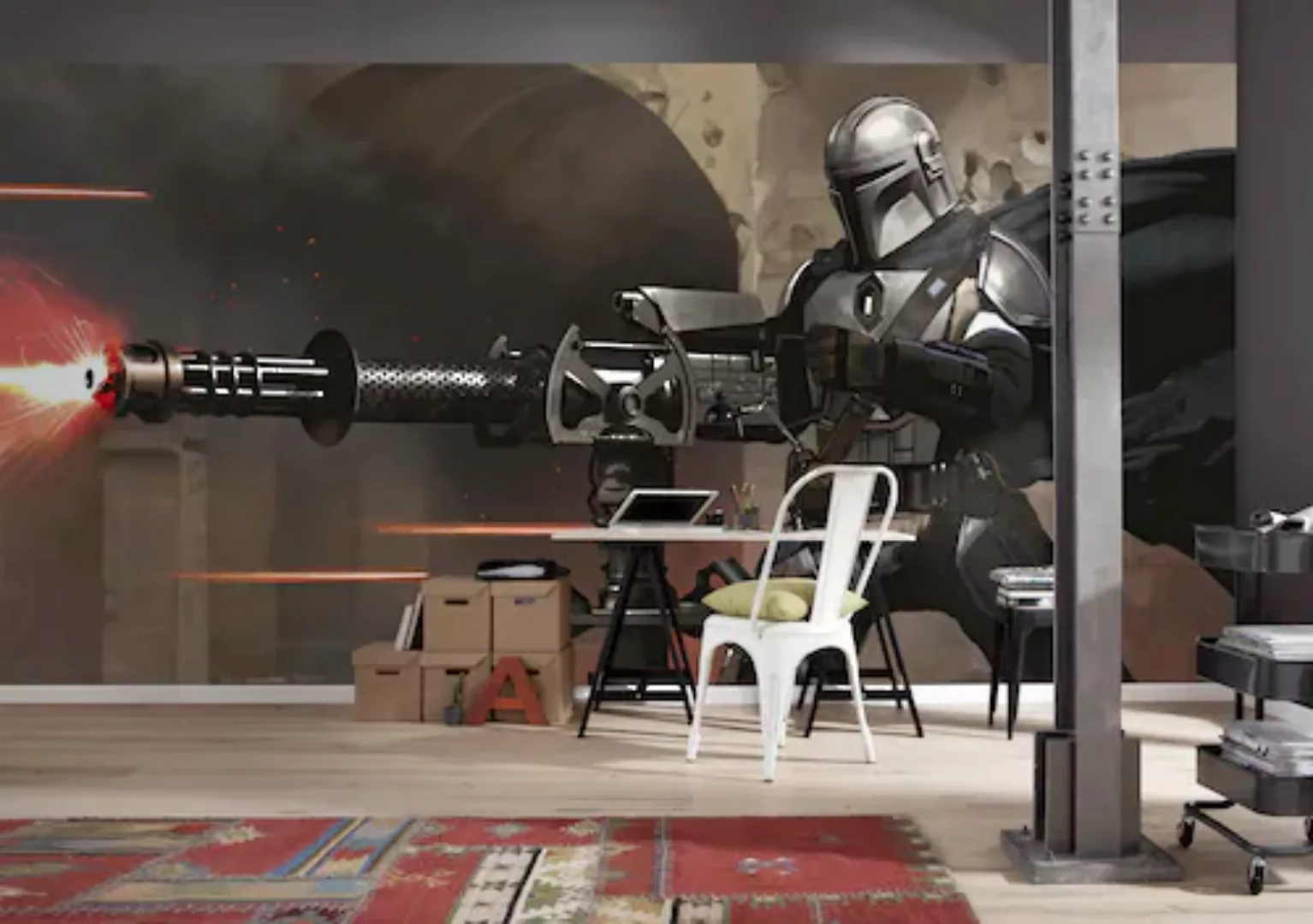 Komar Vliestapete »Star Wars The Mandalorian Blaster«, 500x250 cm (Breite x günstig online kaufen