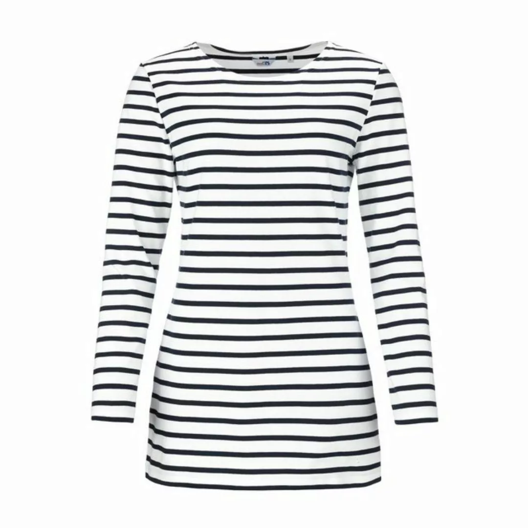 modAS Langarmshirt Damen Long-Shirt Streifen Maritim - Gestreiftes Langshir günstig online kaufen