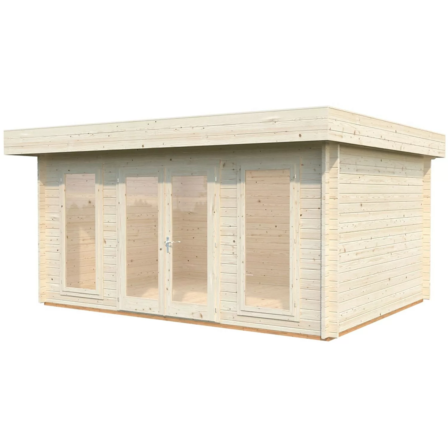 Palmako Bret Holz-Gartenhaus/Gerätehaus Transparent Flachdach 502 cm x 338 günstig online kaufen