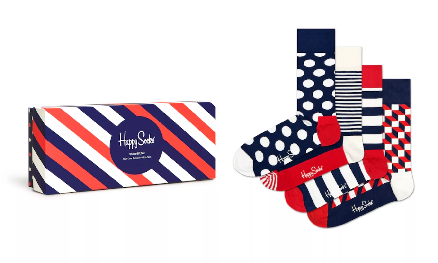 Happy Socks Socken "4-Pack Classic Navy Socks Gift Set", (Packung, 4 Paar, günstig online kaufen