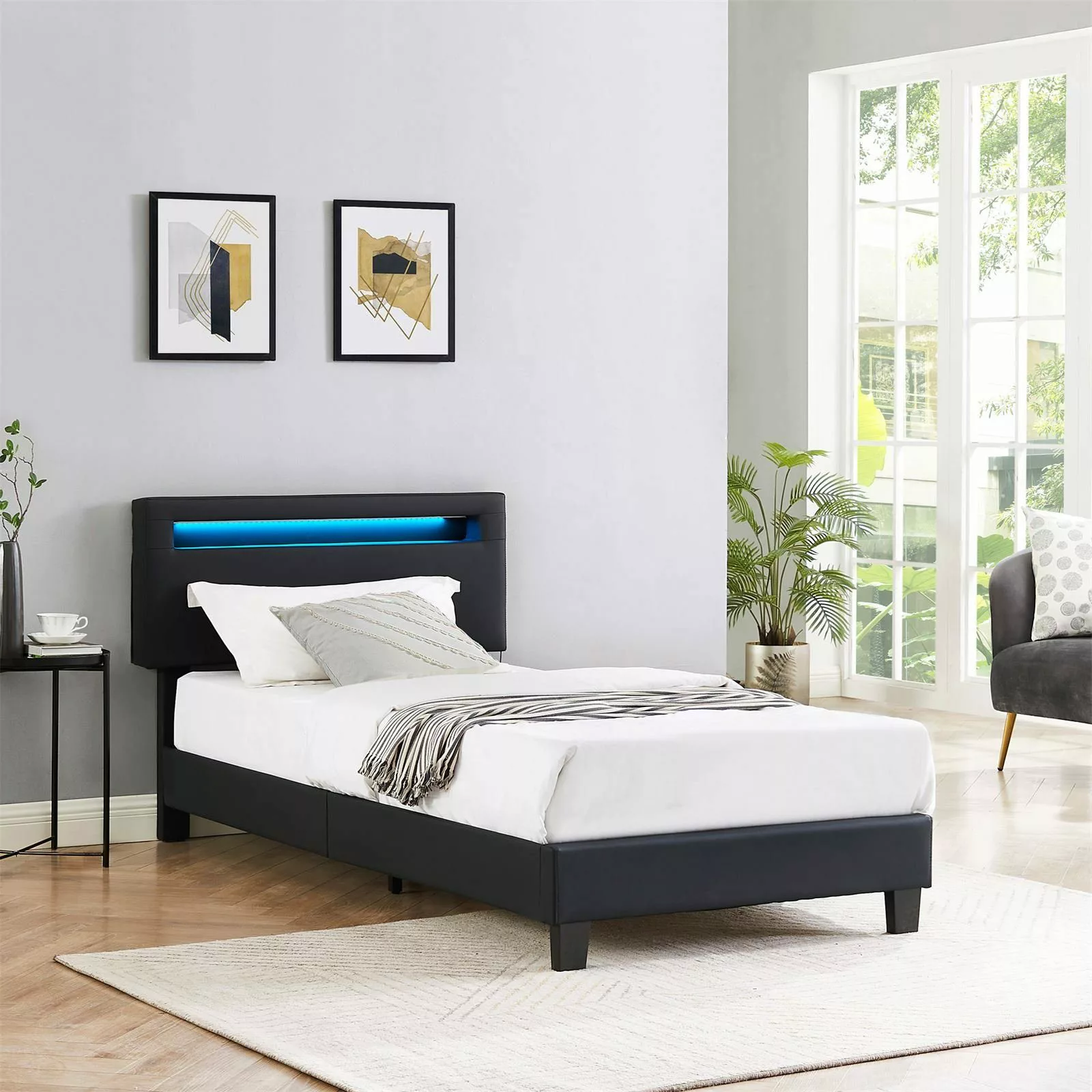 CARO-Möbel Polsterbett BENITO, Polsterbett 90x200 cm günstig online kaufen