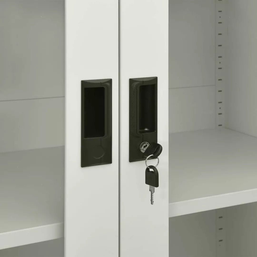 vidaXL Kleiderschrank Büroschrank Hellgrau 90x40x180 cm Stahl günstig online kaufen