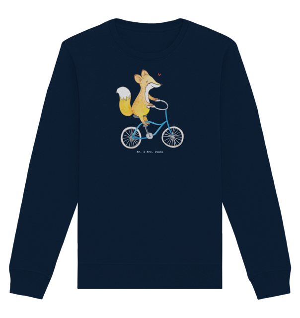 Mr. & Mrs. Panda Longpullover Größe XL Fuchs Fahrrad fahren - French Navy - günstig online kaufen