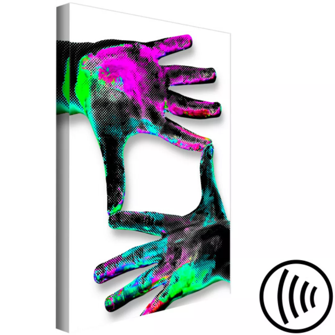 Leinwandbild Colourful Frame (1 Part) Vertical XXL günstig online kaufen