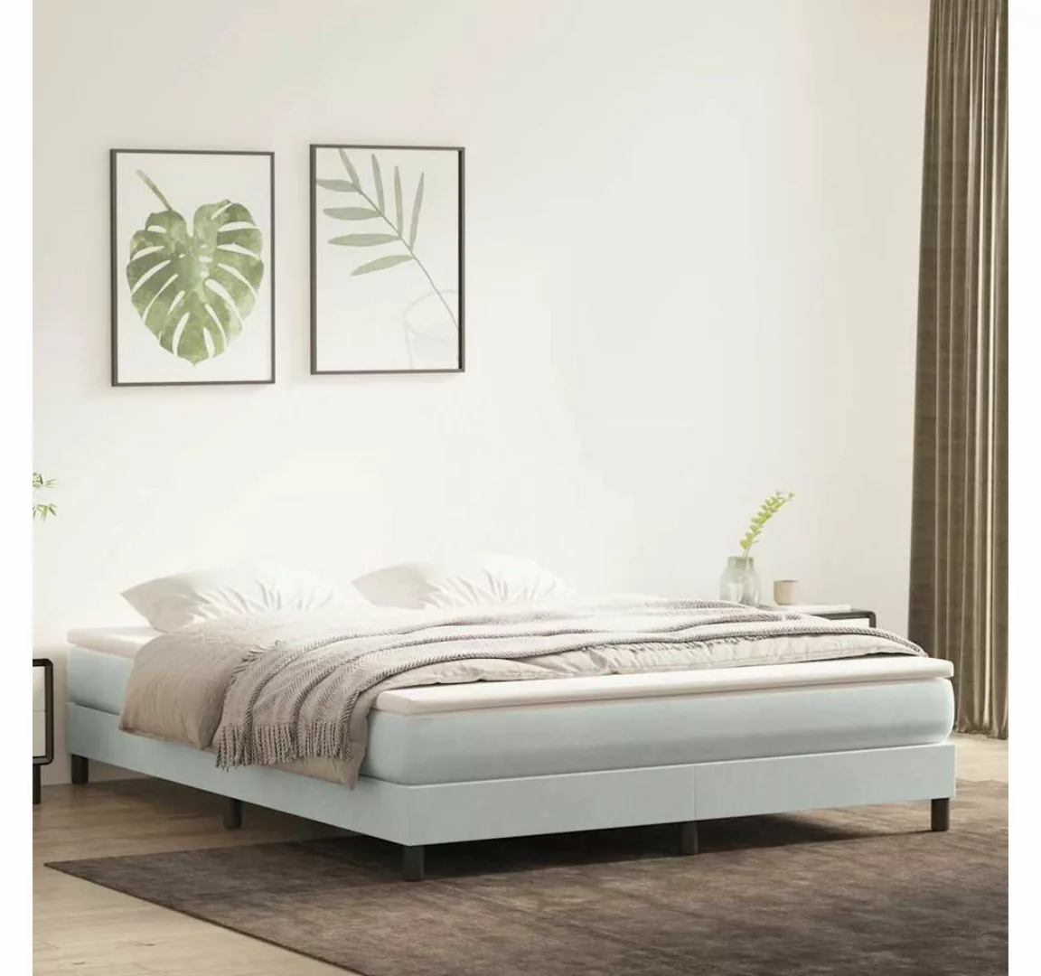 vidaXL Boxspringbett, Boxspringbett ohne Matratze Dunkelgrau 180x220 cm Sam günstig online kaufen