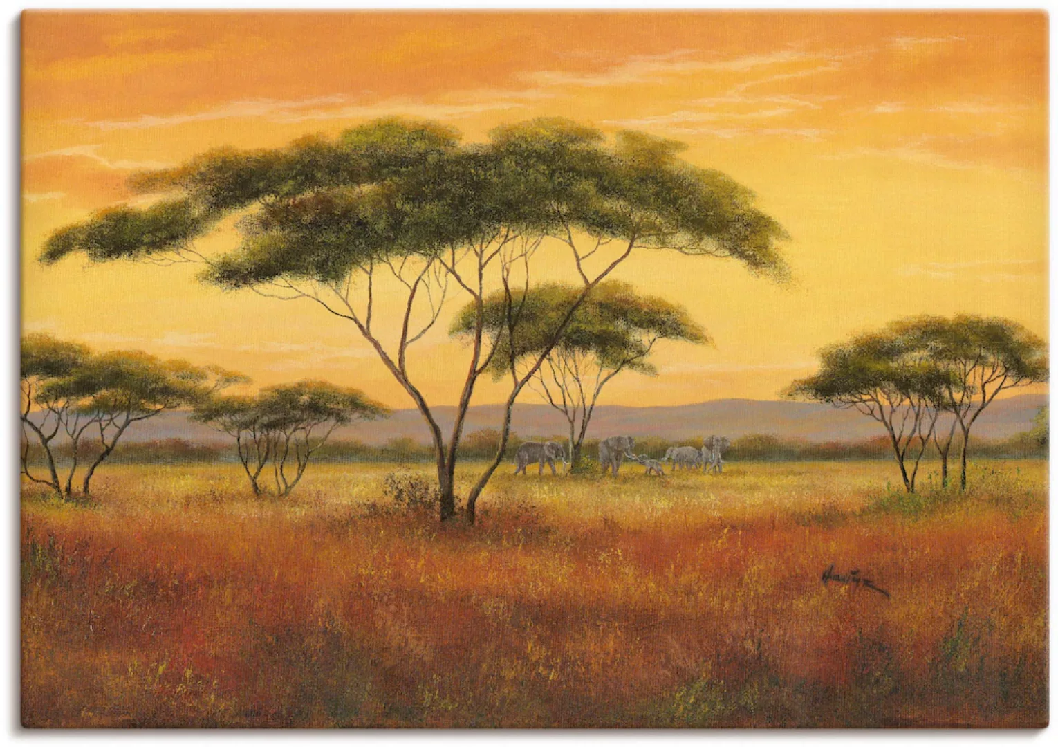 Artland Wandbild »Afrikalandschaft«, Afrika, (1 St.), als Alubild, Outdoorb günstig online kaufen