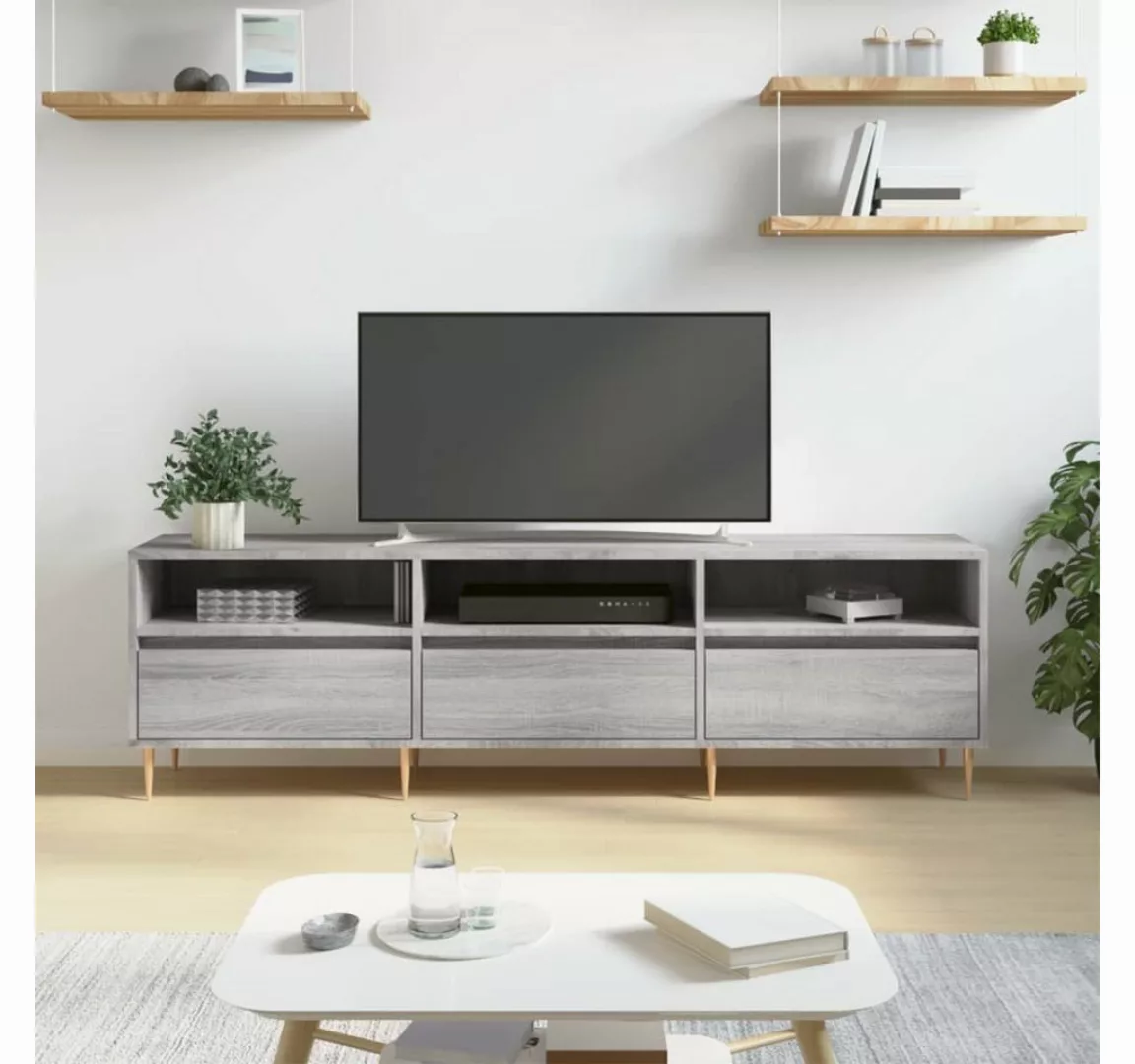 vidaXL TV-Schrank TV-Schrank Grau Sonoma 150x30x44,5 cm Holzwerkstoff günstig online kaufen