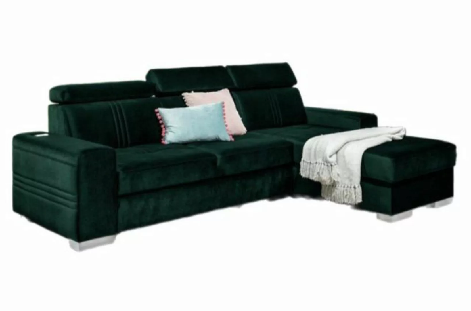 Luxusbetten24 Schlafsofa Designer Sofa Leandro Mini, mit USB, Schlaf- und K günstig online kaufen