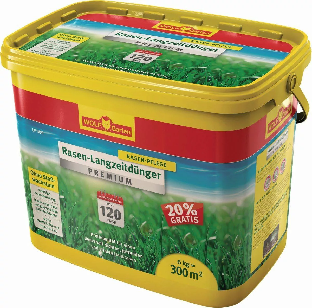 WOLF Rasen-Langzeitdünger Rasen-Langzeitdünger Premium LE 300, günstig online kaufen
