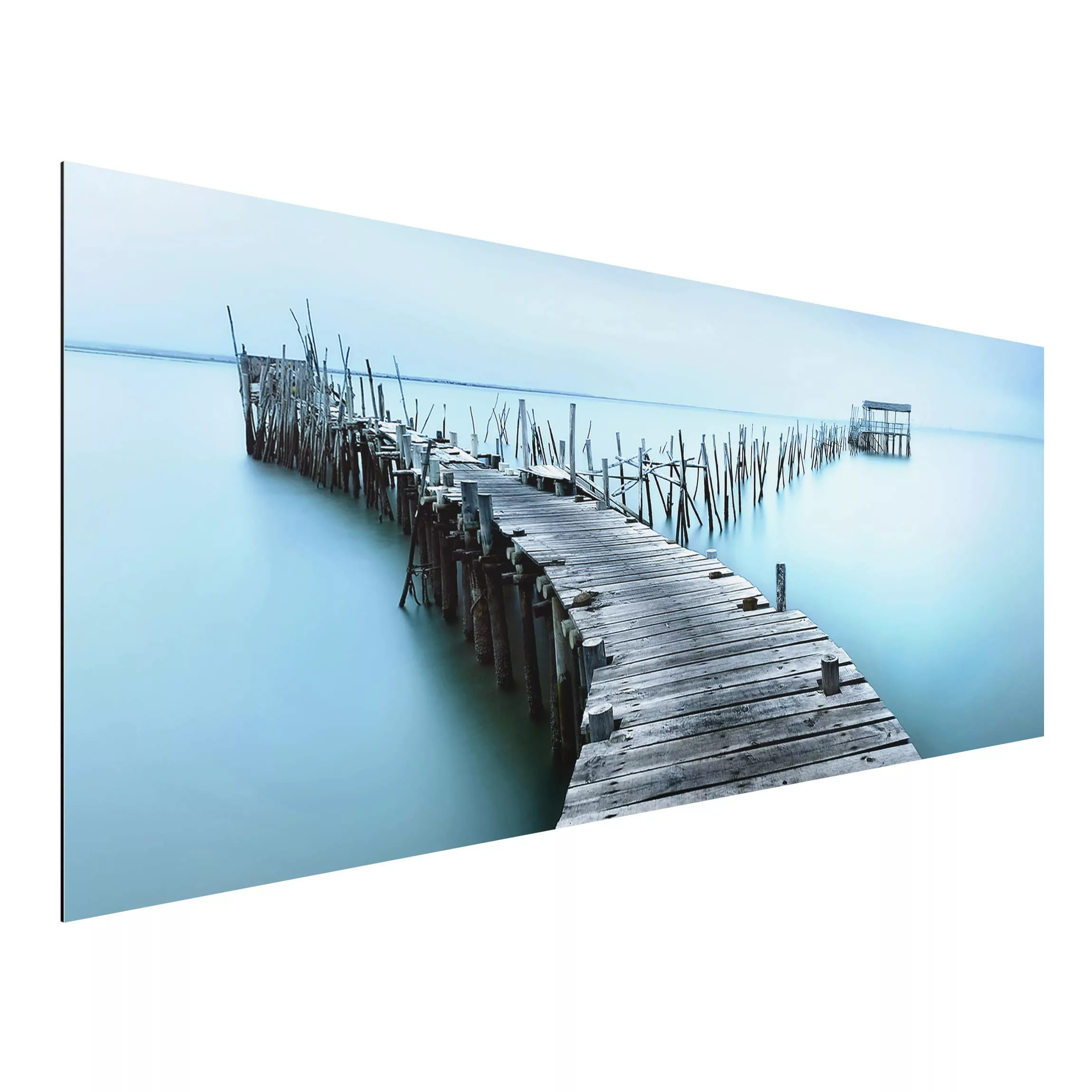 Alu-Dibond Bild Natur & Landschaft - Panorama Der Hafen von Carrasqueira günstig online kaufen