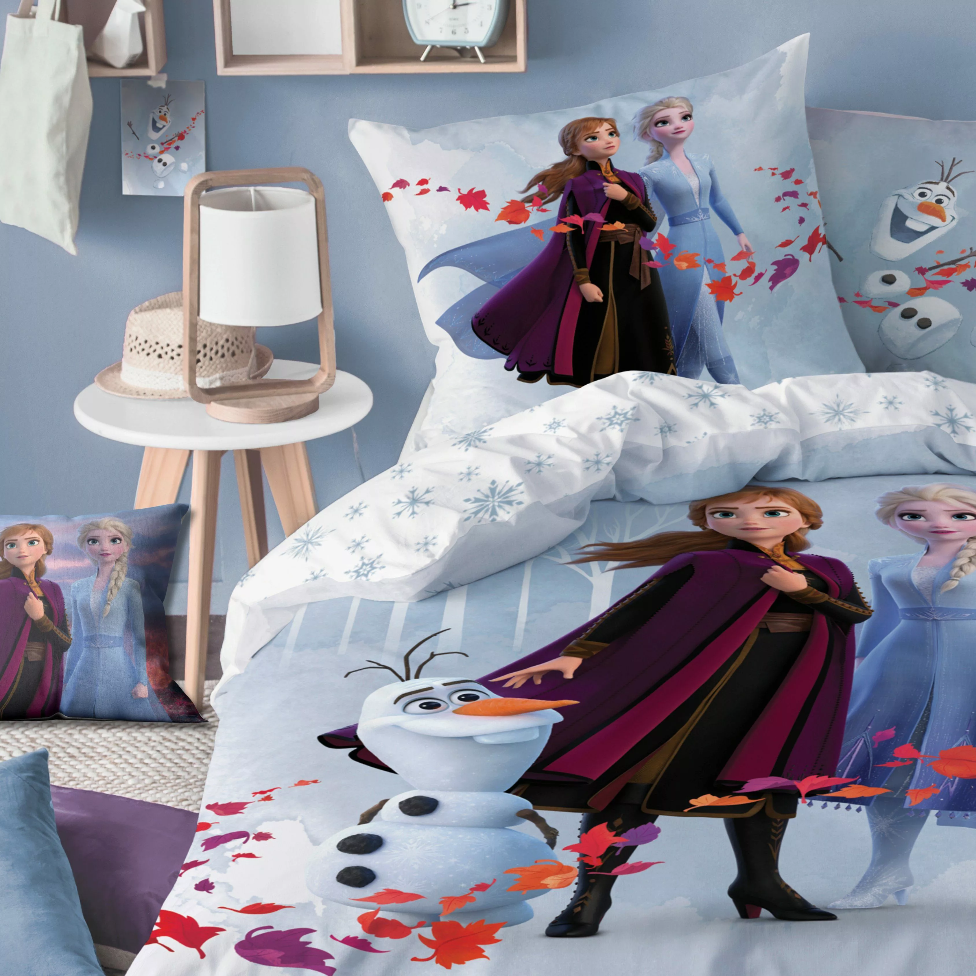 MTOnlinehandel Bettwäsche Frozen Eiskönigin 135x200+80x80 cm, günstig online kaufen