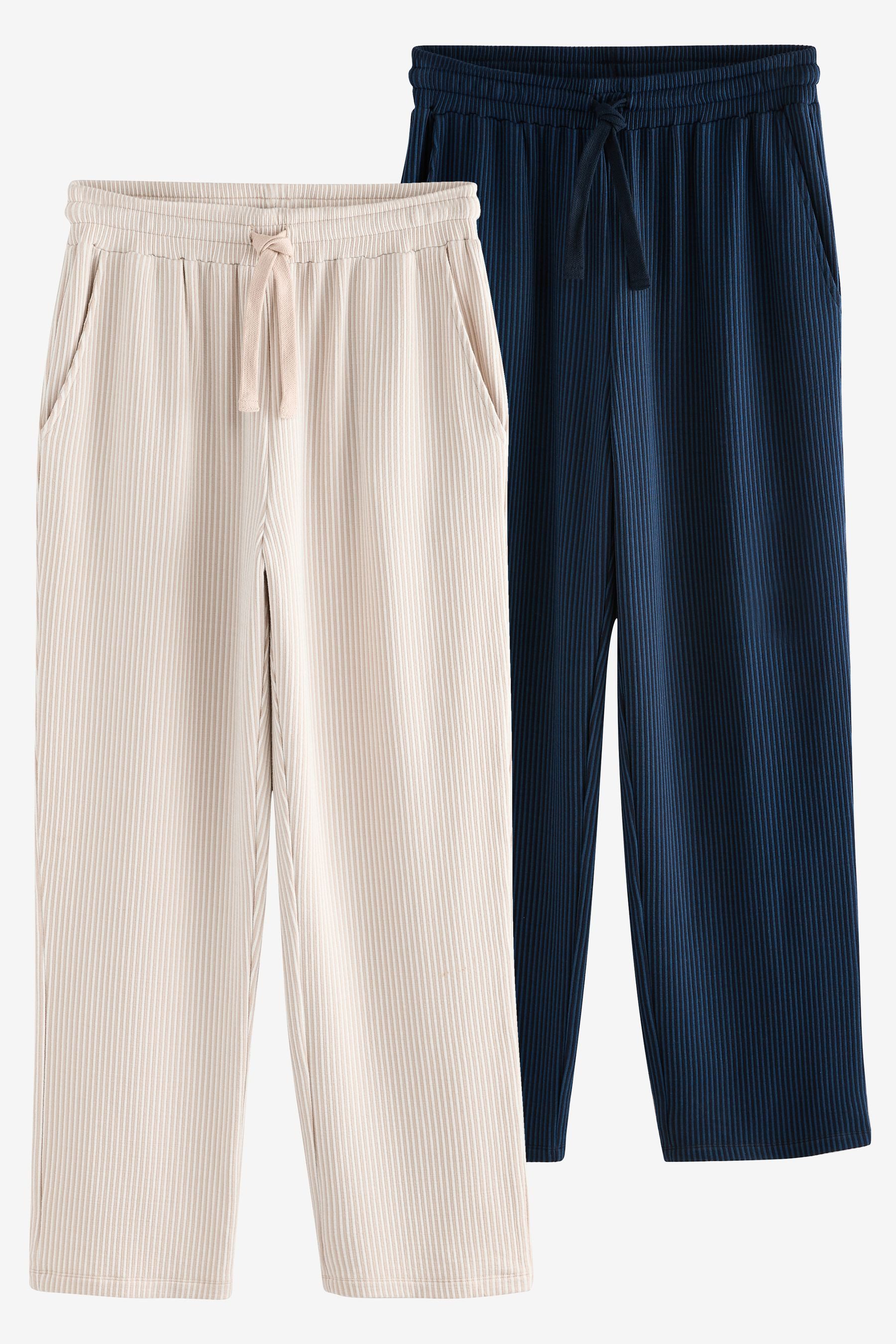 Next Pyjamahose Gestreifte Seersucker-Schlafanzughosen, 2er-Pack (2-tlg) günstig online kaufen
