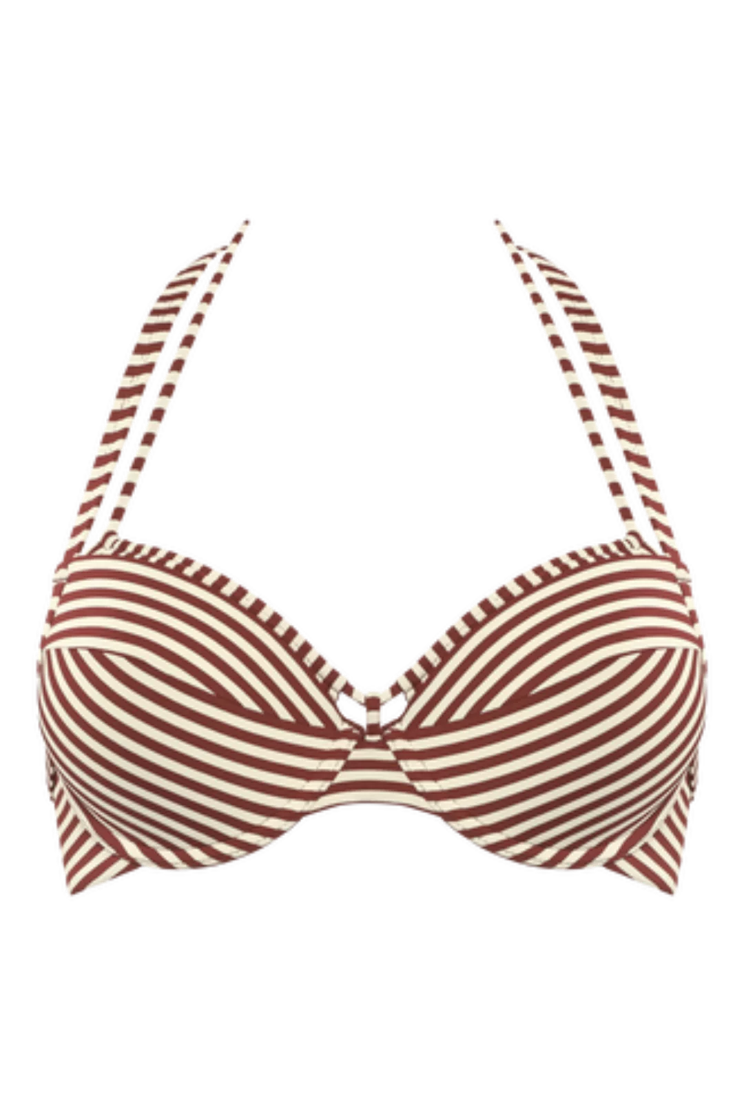 Holi Vintage Push-up Bikini-oberteil | Wired Padded Red-ecru günstig online kaufen