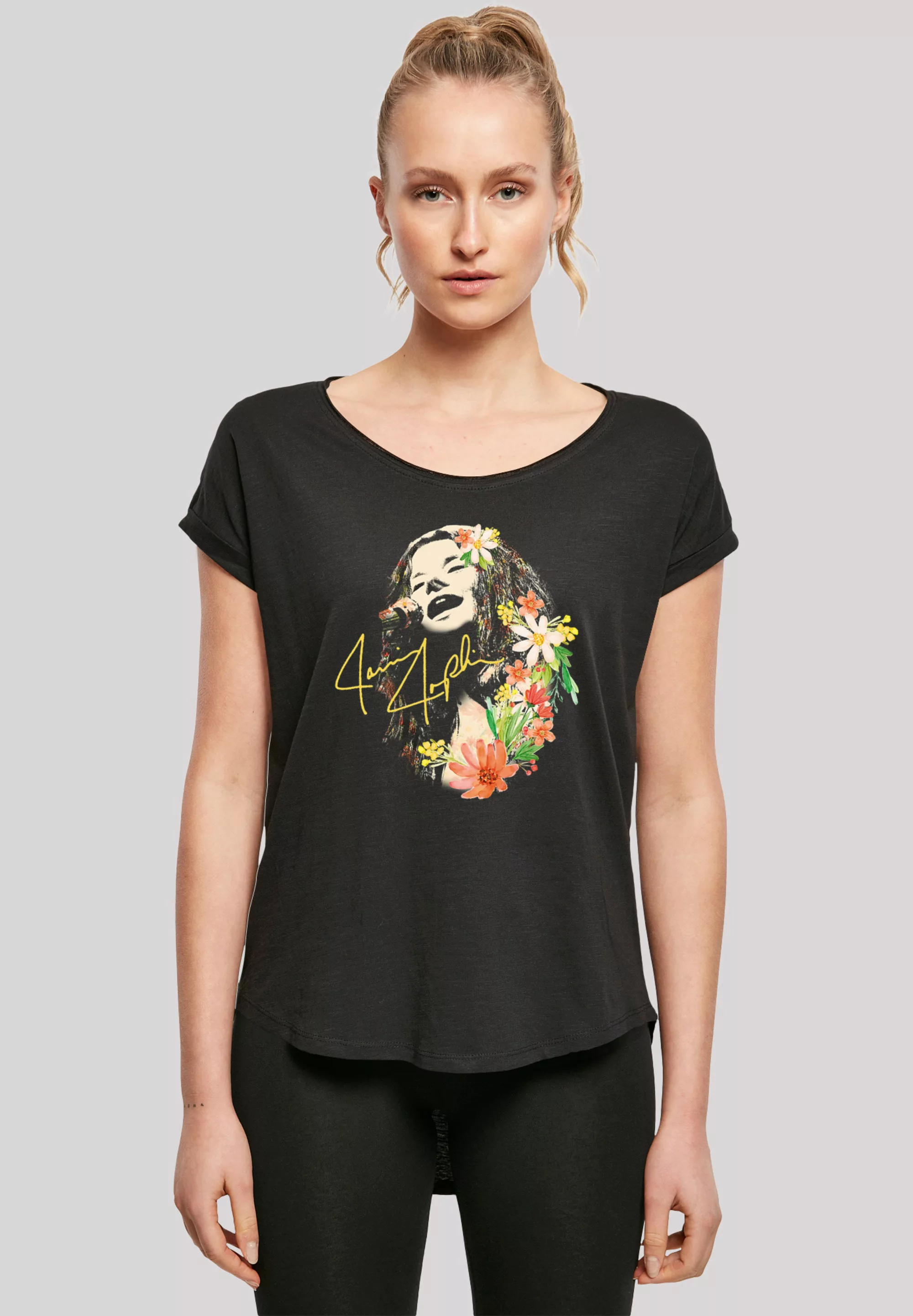 F4NT4STIC T-Shirt Janis Joplin Blumen' Print günstig online kaufen