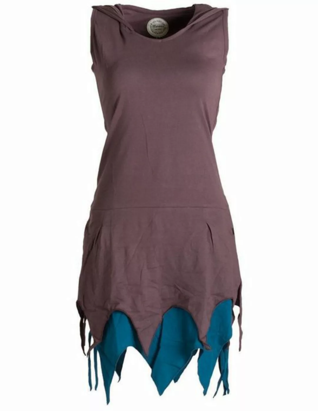 Vishes Zipfelkleid Ärmelloses Kleid im Lagenlook aus Biobaumwolle Hippie, G günstig online kaufen