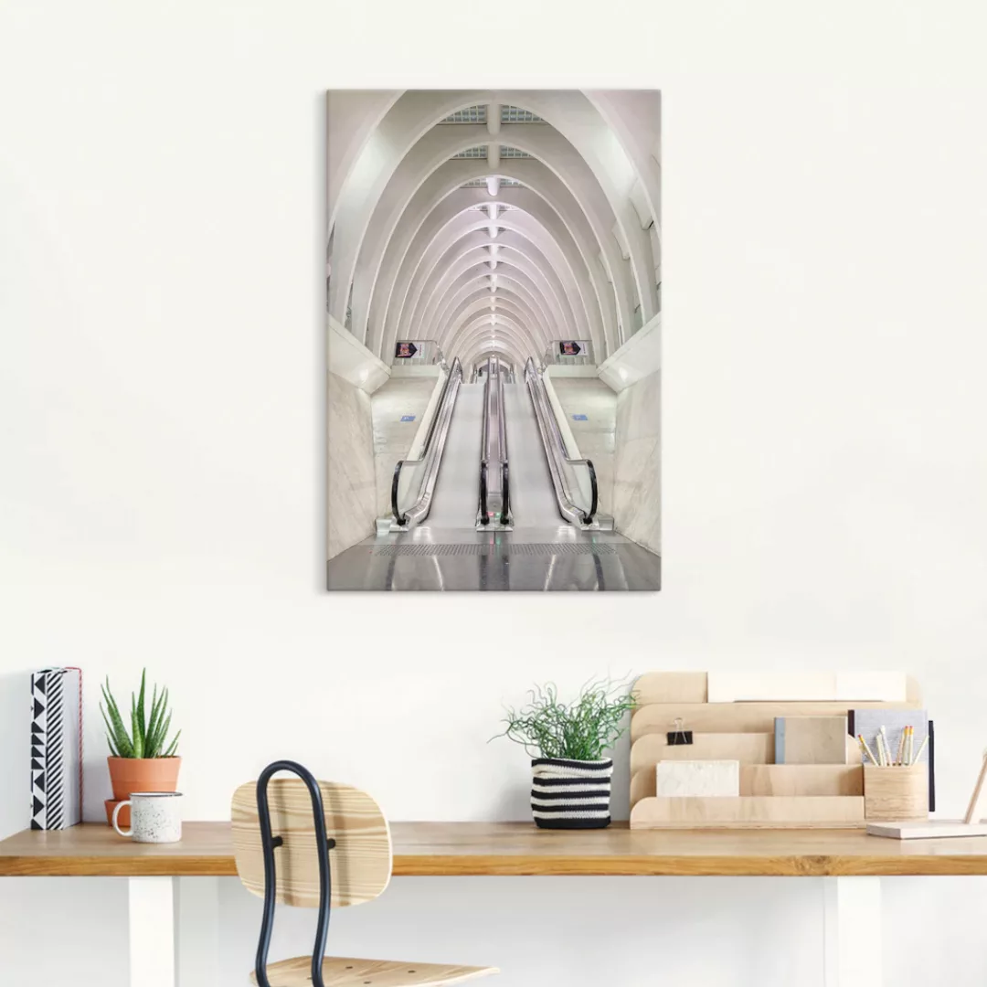 Artland Leinwandbild "Die Rolltreppe", Elemente der Architektur, (1 St.), a günstig online kaufen