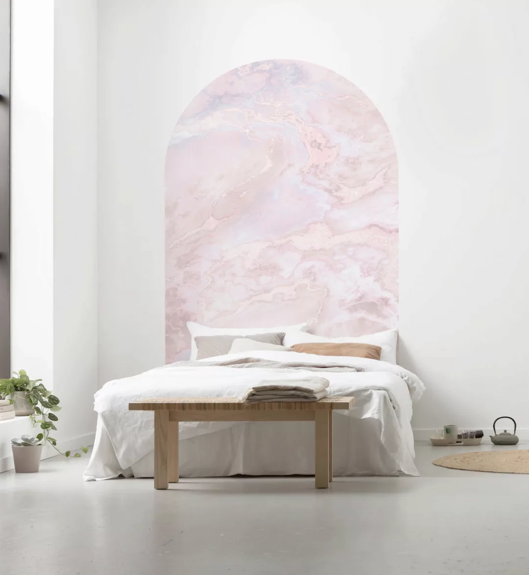 KOMAR Selbstklebende Vlies Fototapete/Wandtattoo - Mármol Rosa - Größe 127 günstig online kaufen