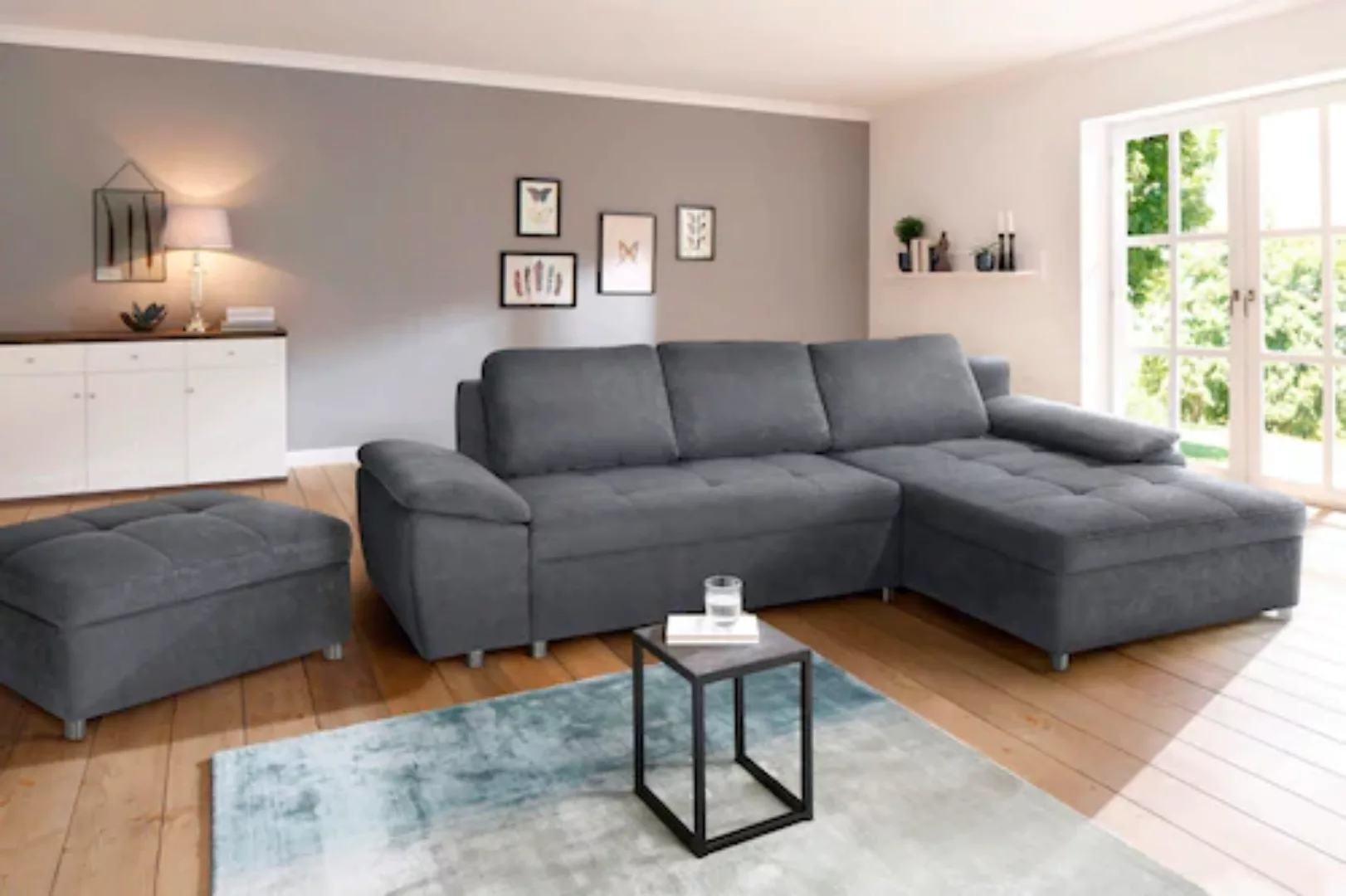sit&more Ecksofa »Labene L-Form«, wahlweise mit Bettfunktion und Bettkasten günstig online kaufen
