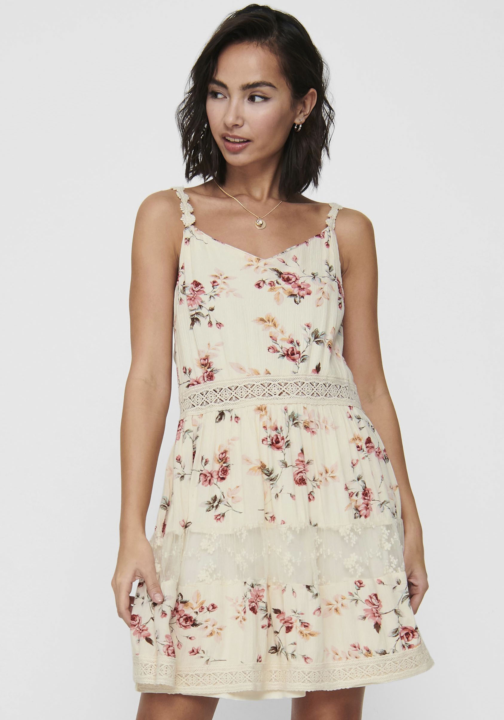 ONLY Trägerkleid "ONLKARMEN ANNE LIFE S/L DRESS WVN NOOS", Sommerkleid günstig online kaufen