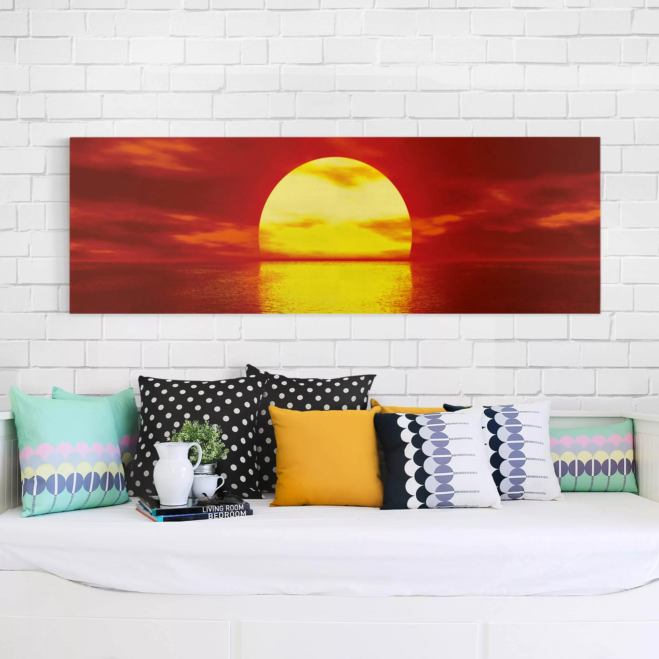 Leinwandbild Strand - Panorama Fantastic Sunset günstig online kaufen