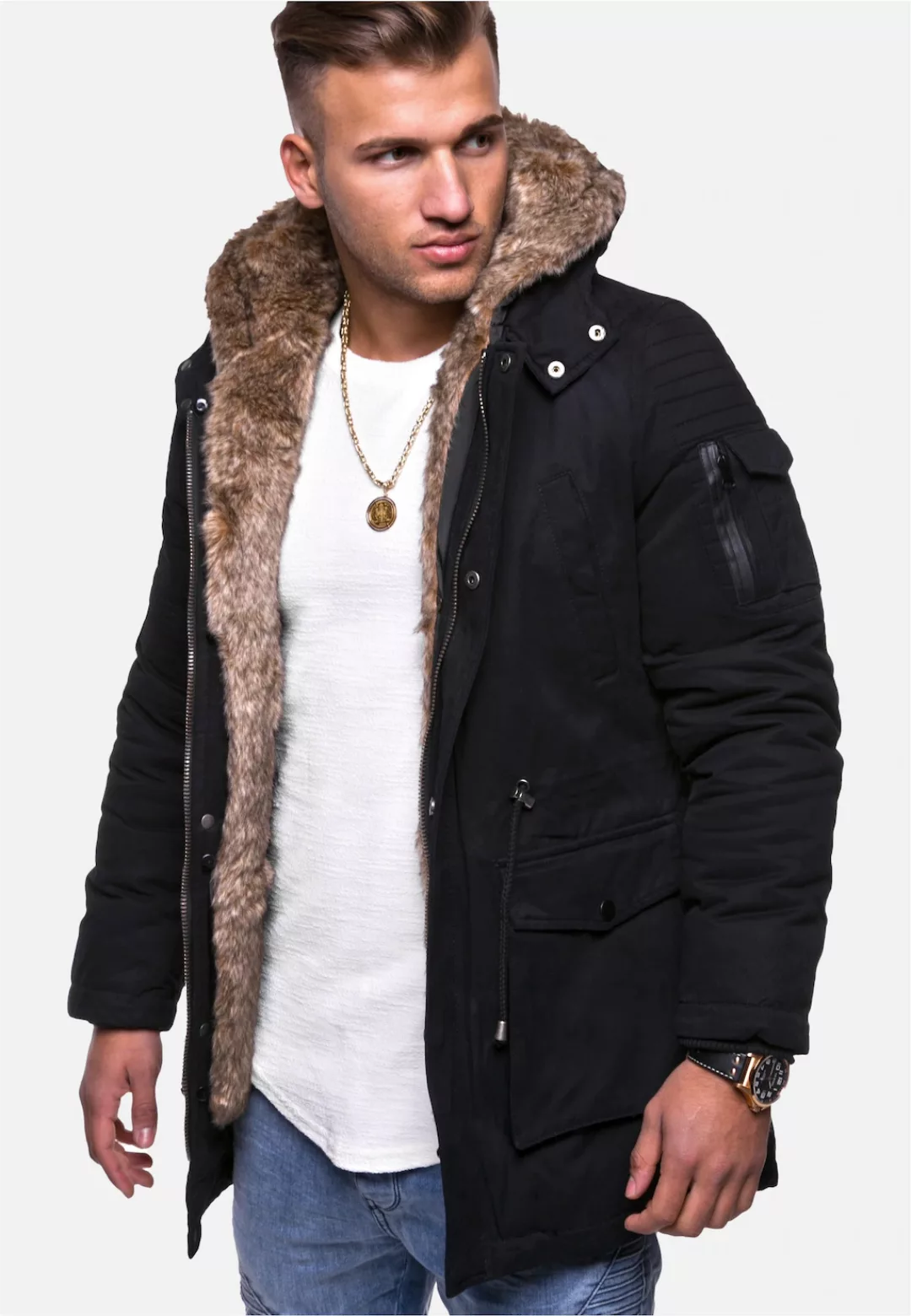 behype Parka "GK-1", mit Kunstpelz günstig online kaufen