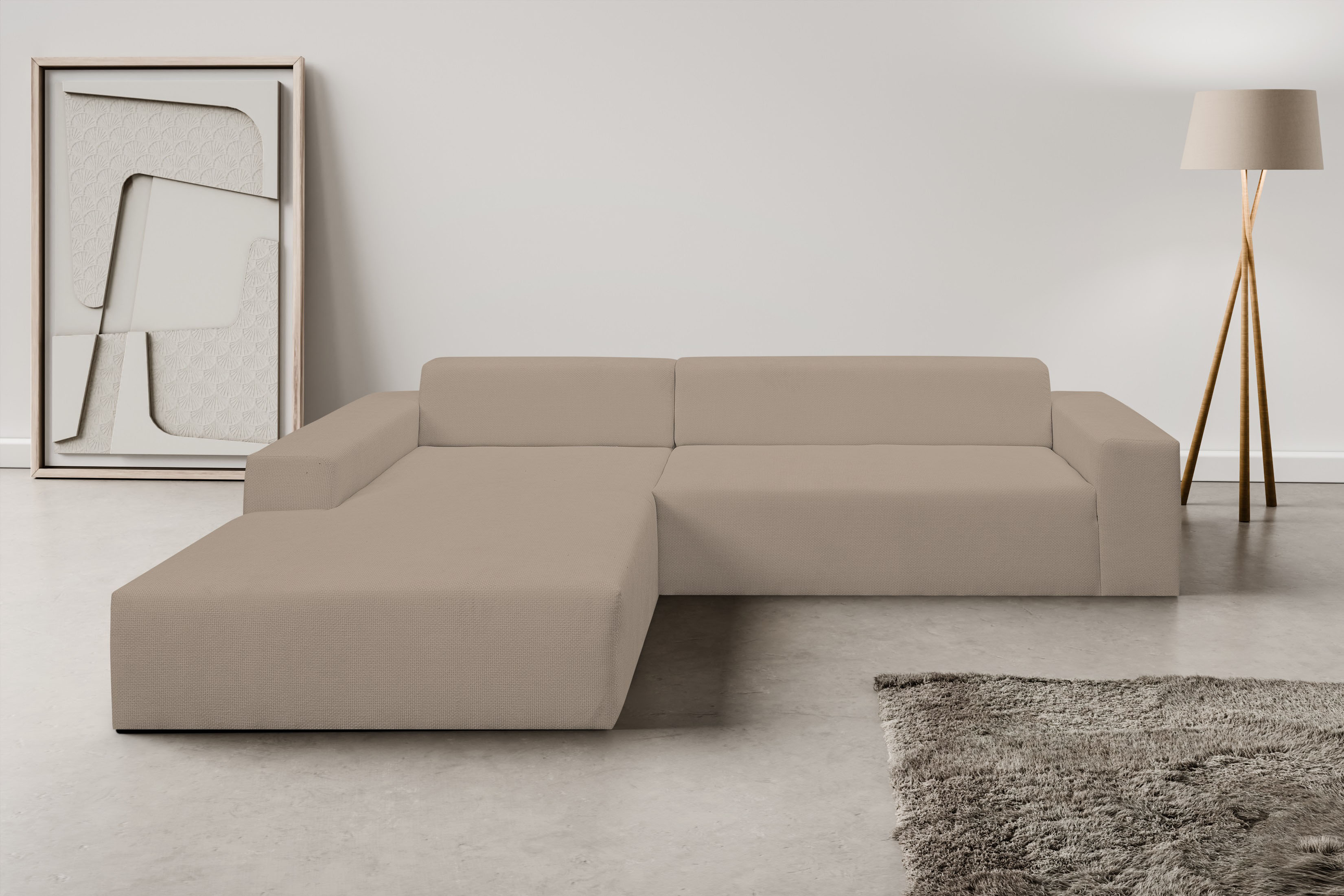 WERK2 Ecksofa "Zeus-XL, Mega-Sofa mit großer Sitztiefe, Stellmaße 311cm x 2 günstig online kaufen