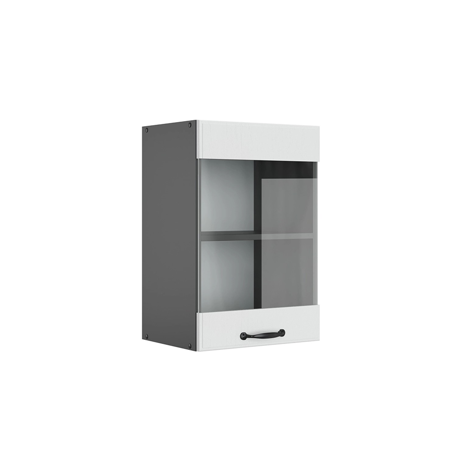 Vicco Glashängeschrank R-Line, Weiß Landhaus/Anthrazit, 40 günstig online kaufen