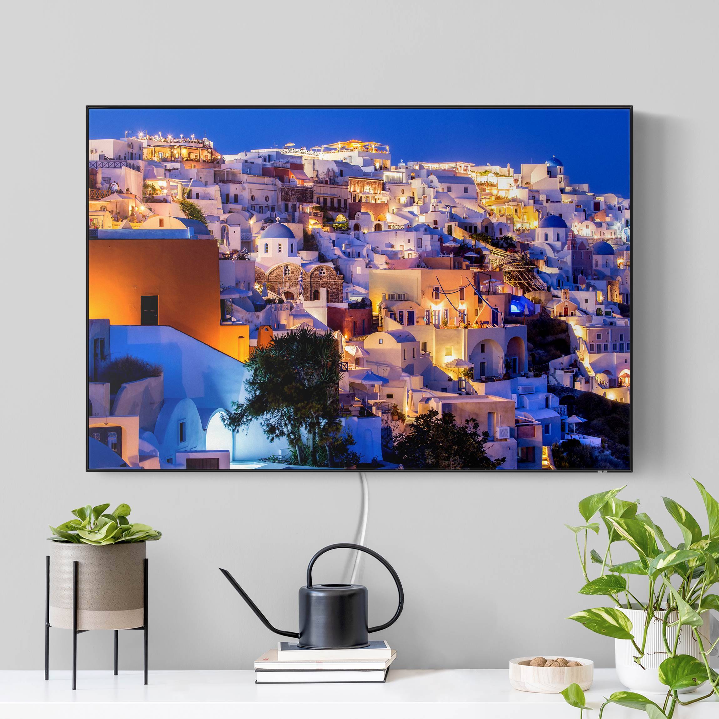 LED-Wechselbild Santorini at night günstig online kaufen