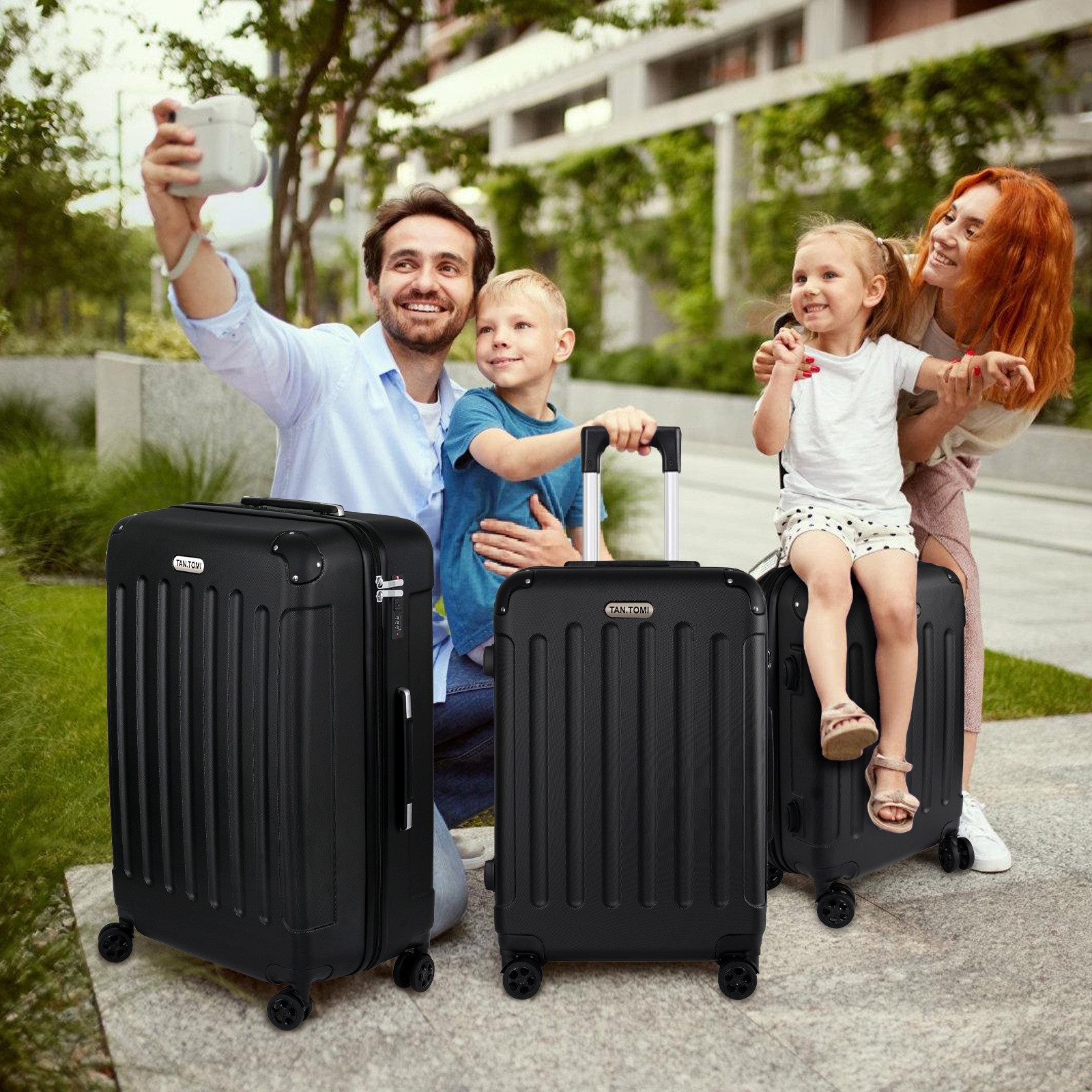 TAN.TOMI Handgepäckkoffer Koffer Trolley Rollkoffer Reisekoffer günstig online kaufen