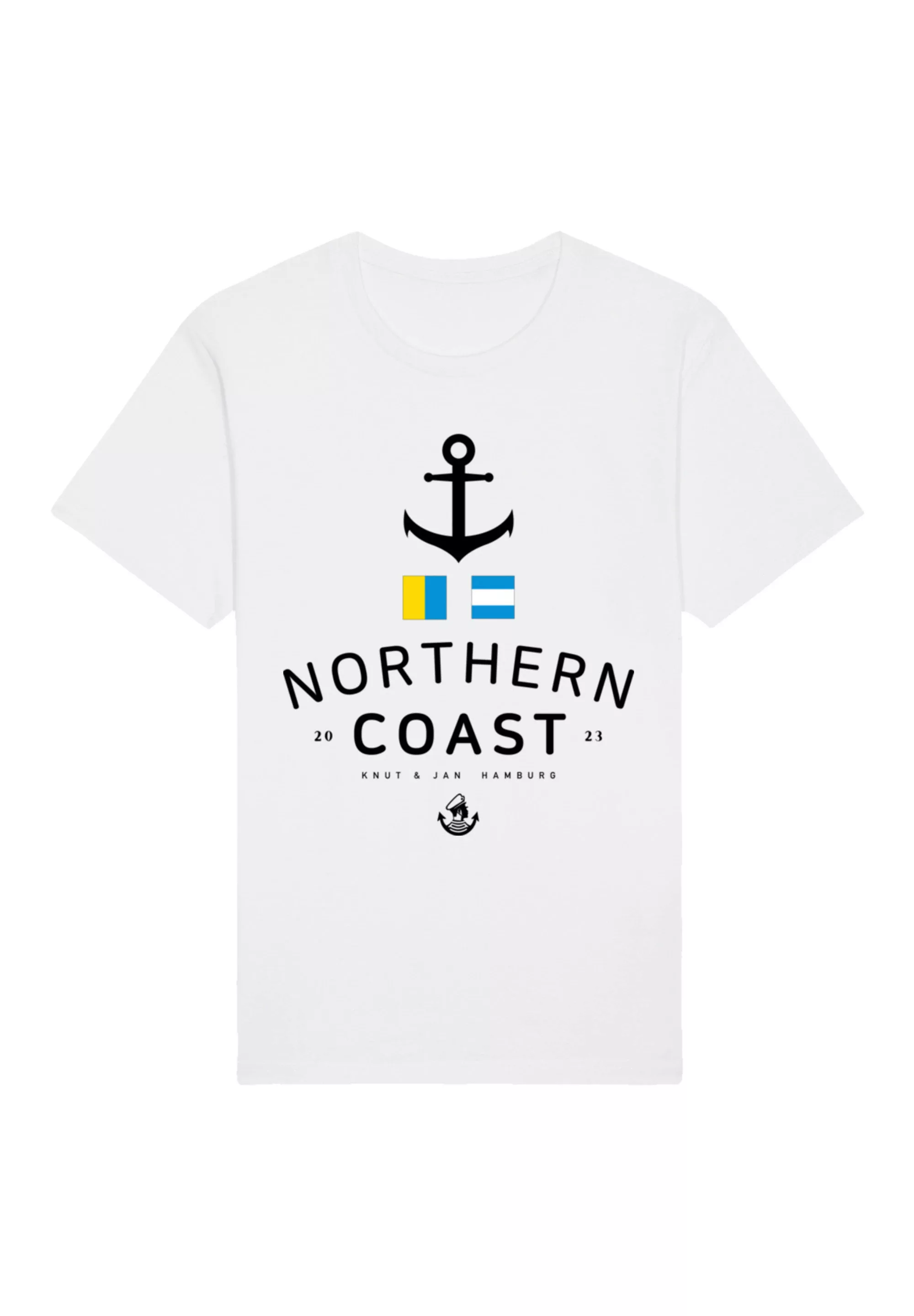 F4NT4STIC T-Shirt "Nordsee Flaggen Knut & Jan Hamburg", Premium Qualität günstig online kaufen