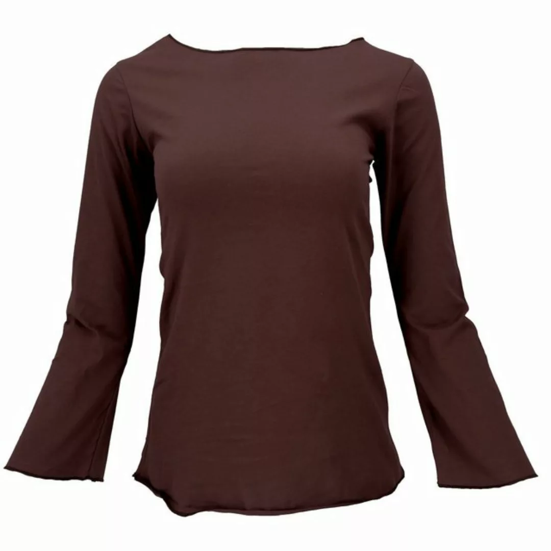 Guru-Shop Longsleeve Basic Langarmshirt, Yogashirt mit.. alternative Beklei günstig online kaufen