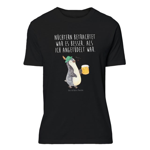 Mr. & Mrs. Panda T-Shirt Pinguin Bier - Schwarz - Geschenk, Frauen, Oktober günstig online kaufen