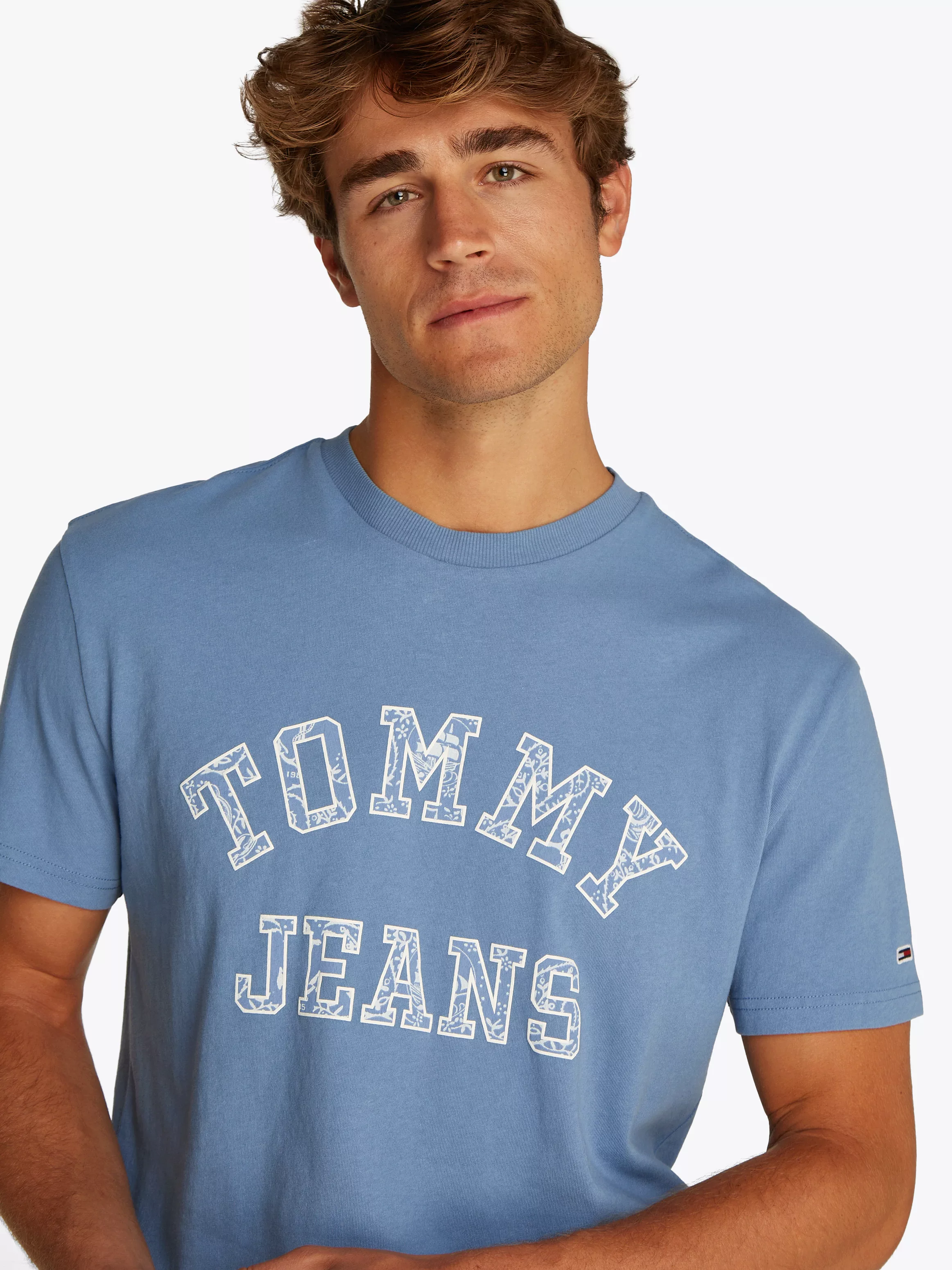 Tommy Jeans T-Shirt "TJM REG PAISLEY COLLEGE TEE EXT" günstig online kaufen