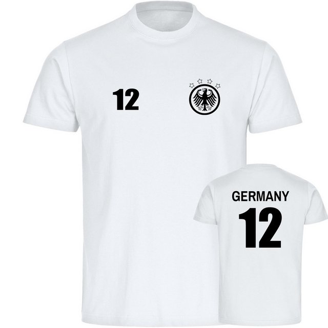 multifanshop T-Shirt Herren Germany - Adler Retro Trikot 12 - Männer günstig online kaufen