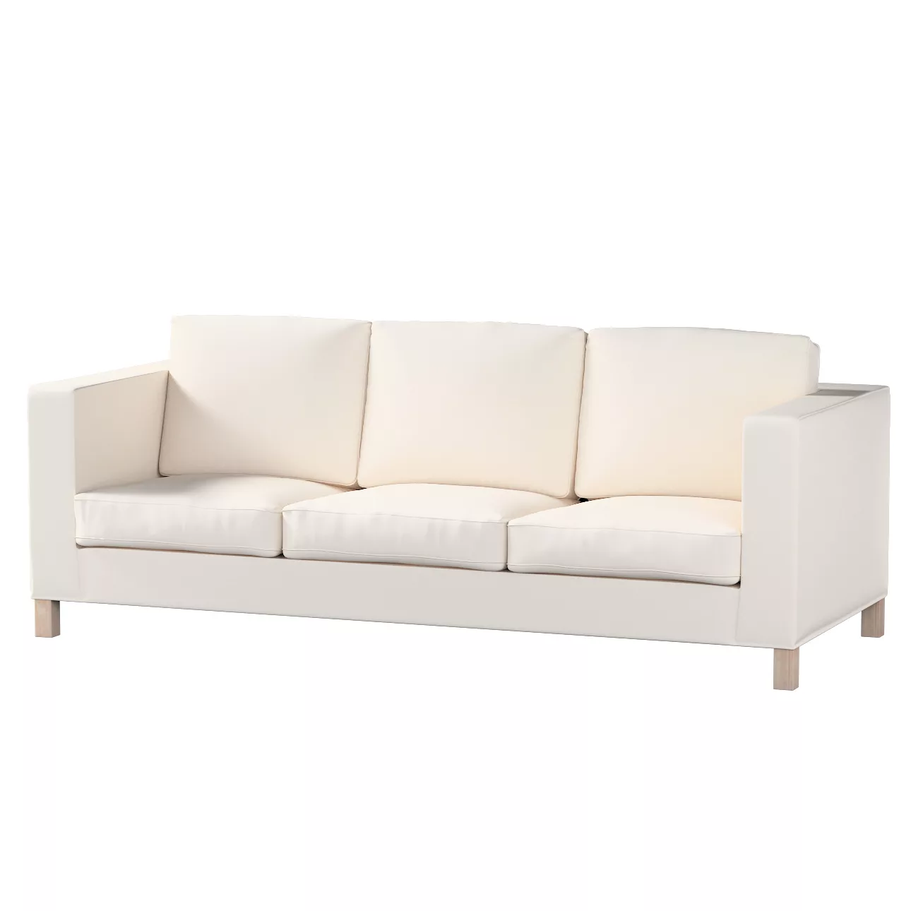 Bezug für Karlanda 3-Sitzer Sofa nicht ausklappbar, kurz, naturweiß, Bezug günstig online kaufen