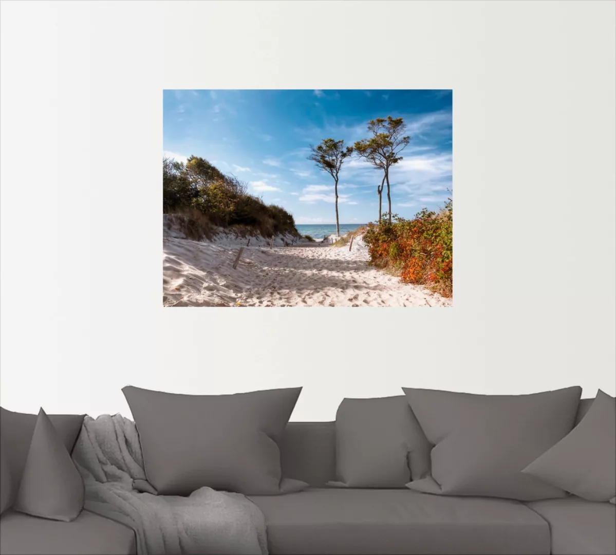 Artland Wandbild »Weststrand Darss«, Strand, (1 St.), als Leinwandbild, Pos günstig online kaufen